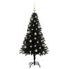 vidaXL Kerstboom met 150 LED met standaard Zwart 150 cm PVC