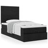 vidaXL Ottoman bed met matras 90x190cm stof zwart