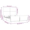 vidaXL Bedframe met hoofdbord kunstleer grijs 140x200 cm