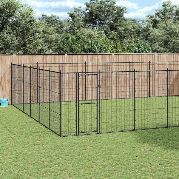 vidaXL Hondenkennel 65,34 m&sup2; staal