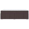 vidaXL Bedframe met matras Donkerbruin 80 x 200 cm Stof