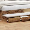 vidaXL Bedlades met lade Oudhout 200 x 36,5 x 16,5 cm Bewerkt hout