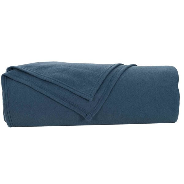 vidaXL Gooi Deken Marineblauw 350 x 270 cm Fleece