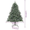 vidaXL Kunstkerstboom Groen 140 x 140 x 210 cm PVC en Plastic en Staal