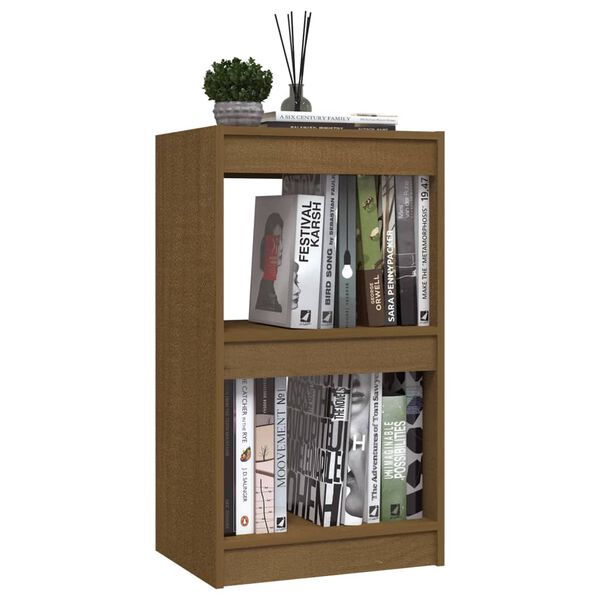 vidaXL Boekenkast 40x30x71,5 cm massief grenenhout honingbruin