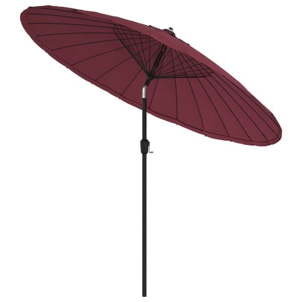 vidaXL Parasol met aluminium paal 270 cm bordeauxrood