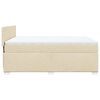 vidaXL Boxspring met matras stof cr&egrave;mekleurig 140x190 cm