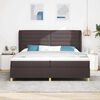 vidaXL Boxspringbed met Matras Donkergrijs 90x190 cm Donkerbruin Stof