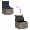 vidaXL 6-delige Loungeset met kussens poly rattan acacia grijs