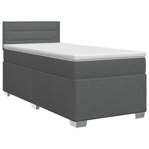vidaXL Boxspringbed met matras Donkergrijs 80 x 200 cm Stof