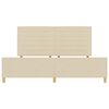 vidaXL Bedframe met hoofdeinde Cr&egrave;me 200 x 200 cm Stof