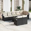 vidaXL Tuin Sofa Set met kussen 9 pcs Zwart poly rattan