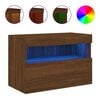 vidaXL Tv-wandmeubel met LED-verlichting 60x30x40 cm bruin eikenkleur