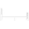 vidaXL Bedframe met hoofd- en voeteneinde&nbsp;metaal wit 100x200 cm
