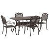 vidaXL Tuin eettafelset 5 st Brons Aluminium