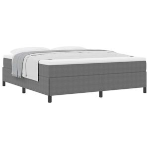 vidaXL Boxspringbed Lichtgrijs 180 x 200 cm Katoen Stof