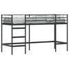 vidaXL Loftbed voor Kids Effen Zwart 75 x 190 cm Staal