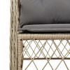 vidaXL 3-delige Bistroset met kussens poly rattan gemengd beige