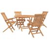 vidaXL Tuinset 5 st Bruin Massief Teakhout