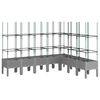 vidaXL Plantenbak met latwerk 200x160x142,5 cm polypropeen lichtgrijs