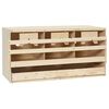 vidaXL Kippenlegkast 3 compartimenten 72x33x38 cm massief grenenhout