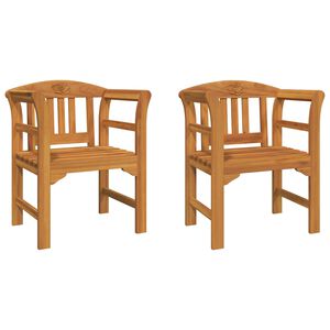 vidaXL Bank met kussen Natuurlijke Olie Afwerking 68,5 x 46 x 82,5 cm