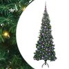 vidaXL Hoek Kunstkerstboom met 300 LED Groen 180 cm PVC en Metaal