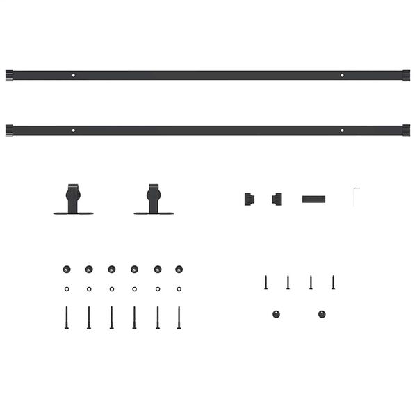 vidaXL Ophangset voor schuifdeur 213 cm koolstofstaal
