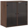 vidaXL Wandkast met glazen deuren 68x37x68,5 cm bruineikenkleurig