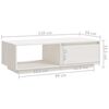 vidaXL Salontafel 110x50x33,5 cm massief grenenhout wit