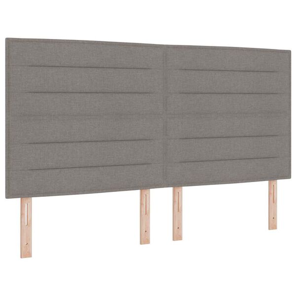 vidaXL Boxspringbed met matras met hoofdeinde Taupe 180 x 200 cm Stof