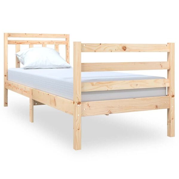 vidaXL Bedframe massief hout 75x190 cm