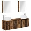 vidaXL Badkamerkastenset 5 st Oud hout Bewerkt hout