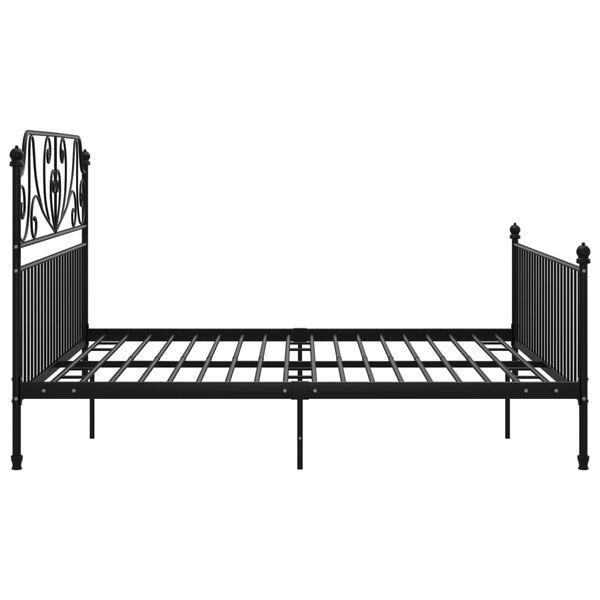 vidaXL Bedframe metaal zwart 180x200 cm