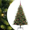 vidaXL Kunstkerstboom met scharnier 150 LEDs Groen 120 cm PVC en PE