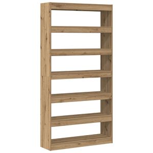 vidaXL Boekenkast 6-laags 100 x 30 x 198 cm Bewerkt hout Artisan Eik