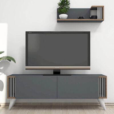 Homemania Tv-meubel Nicol 120x31x42 cm antraciet