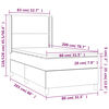 vidaXL Boxspring met matras fluweel lichtgrijs 80x200 cm