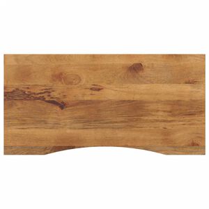 vidaXL Bureaublad met ronding 110x50x2,5 cm massief ruw mangohout
