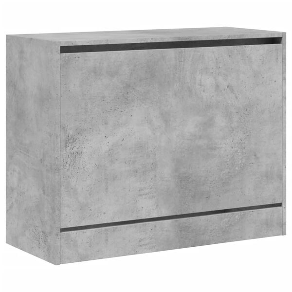 vidaXL Schoenenkast 80x34x63 cm bewerkt hout betongrijs
