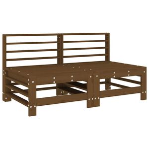 vidaXL Tuinmiddenbanken 2 st massief grenenhout honingbruin