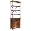 vidaXL Dressoir met schappen 65x30x180 cm massief gerecycled hout