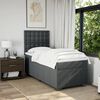 vidaXL Boxspring met matras stof donkergrijs 90x190 cm