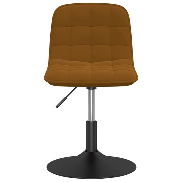 vidaXL Eetkamerstoelen draaibaar 4 st fluweel bruin