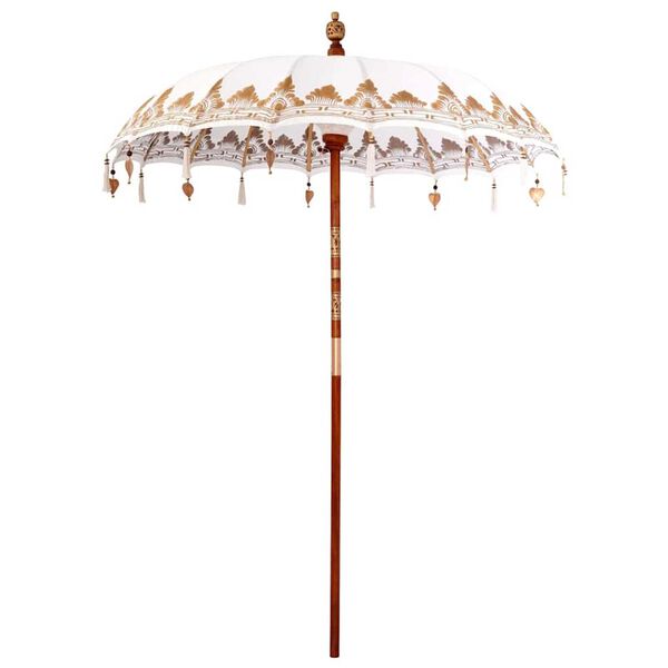 vidaXL Balinese parasol met basis Crème 185 x 185 x 260 cm