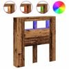 vidaXL Hoofdeinde met LED 100x18,5x103,5 cm bewerkt hout oud hout
