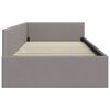 vidaXL Hoekbedframe met hoofdeinde Taupe 80 cm x 200 cm Stof