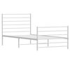vidaXL Bedframe met hoofd- en voeteneinde metaal wit 90x200 cm