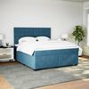 vidaXL Boxspring met matras fluweel blauw 180x200 cm