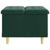 vidaXL Opslagottoman met kussen Donkergroen 60 x 60 x 45 cm Fluweel